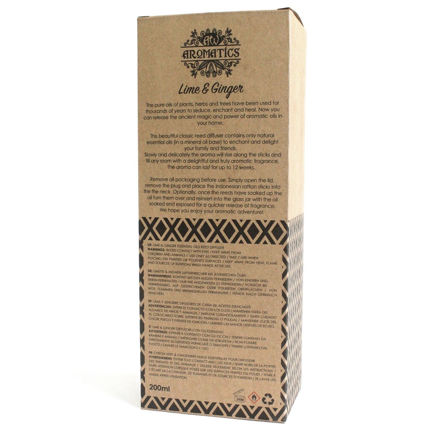 Aroma difuzér s esenciálními oleji Limetka & Zázvor 200 ml