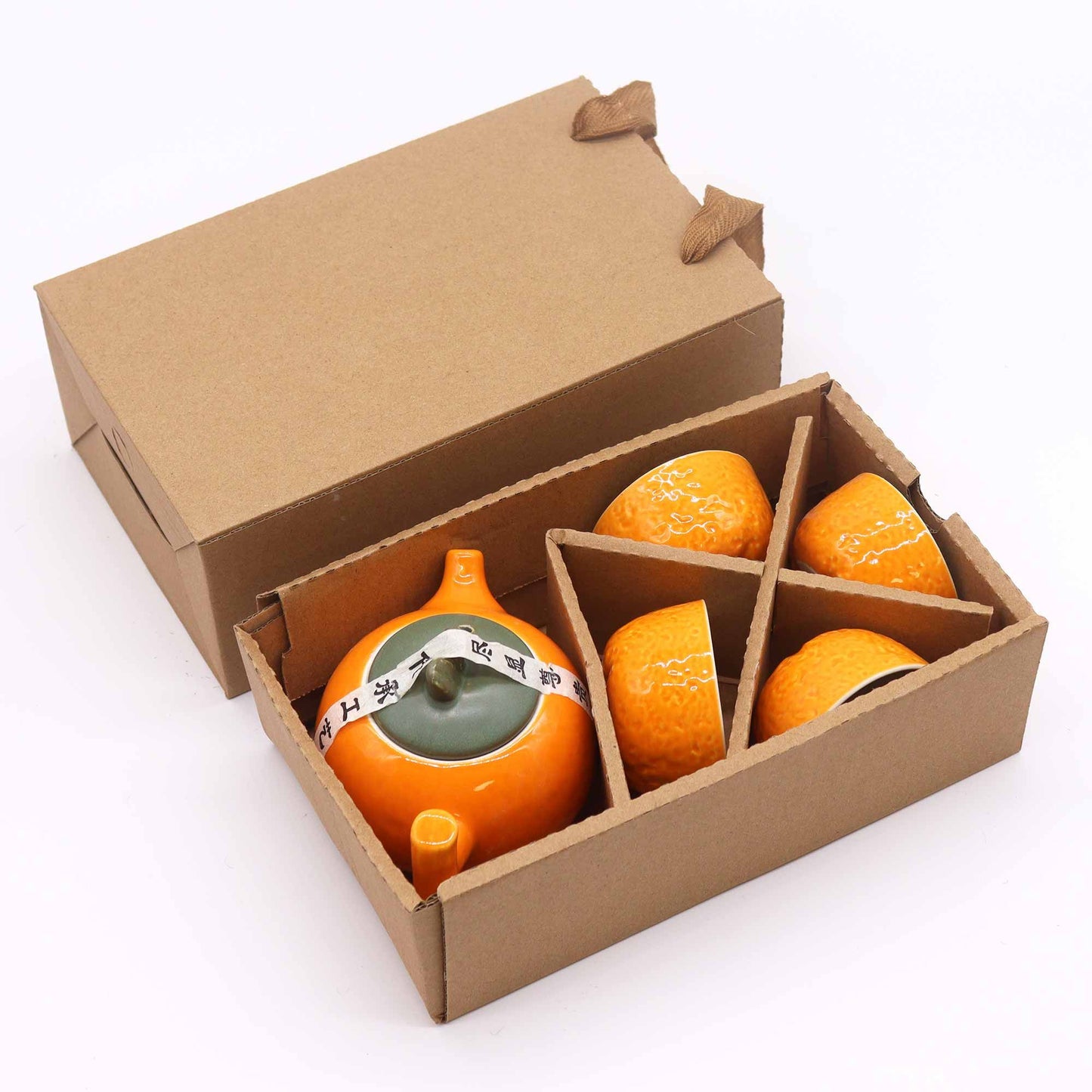Set čajové konvice Herbal Orange – konvice a čtyři šálky
