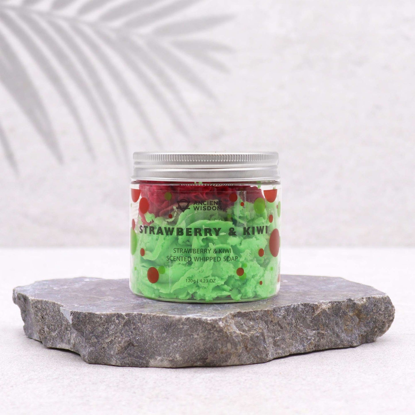 Šlehané krémové mýdlo Jahoda & kiwi, 120 g