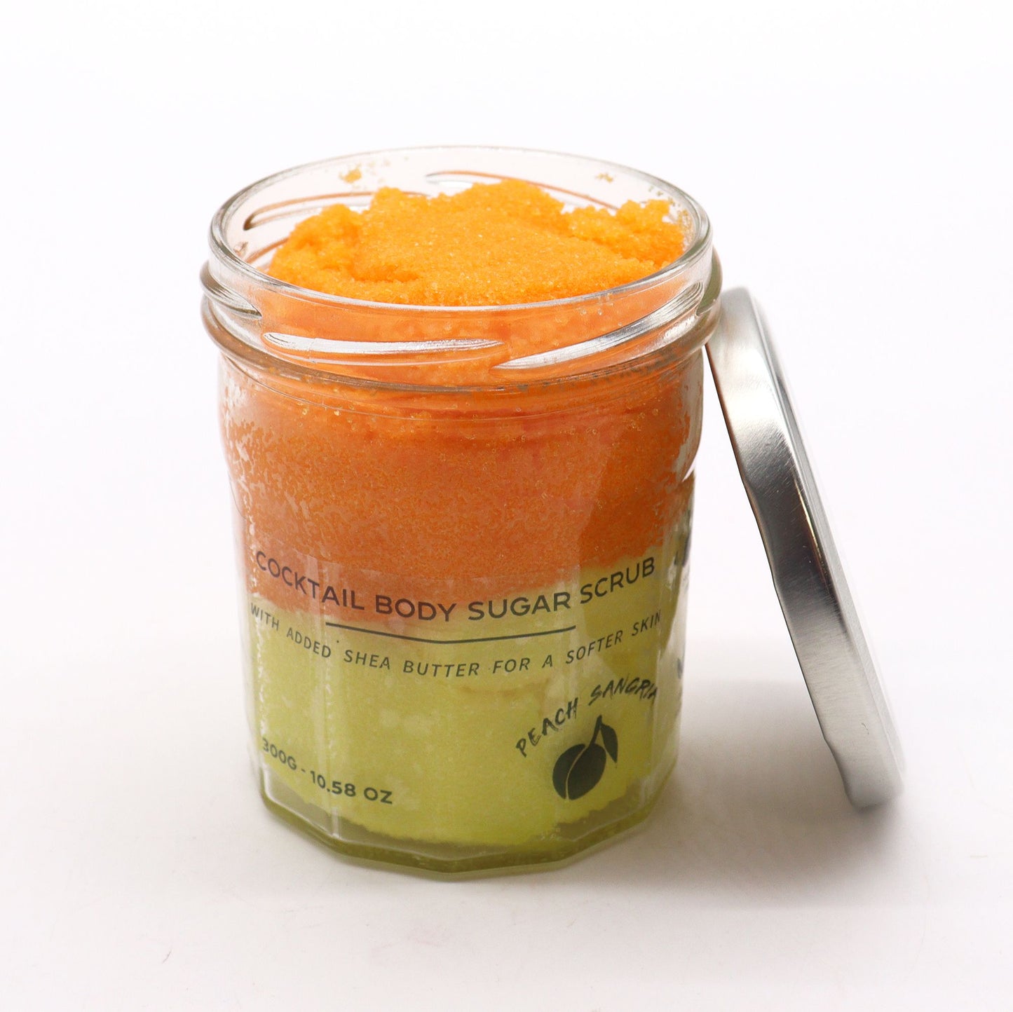 Cukrový tělový peeling s vůní – Peach Sangria, 300 g