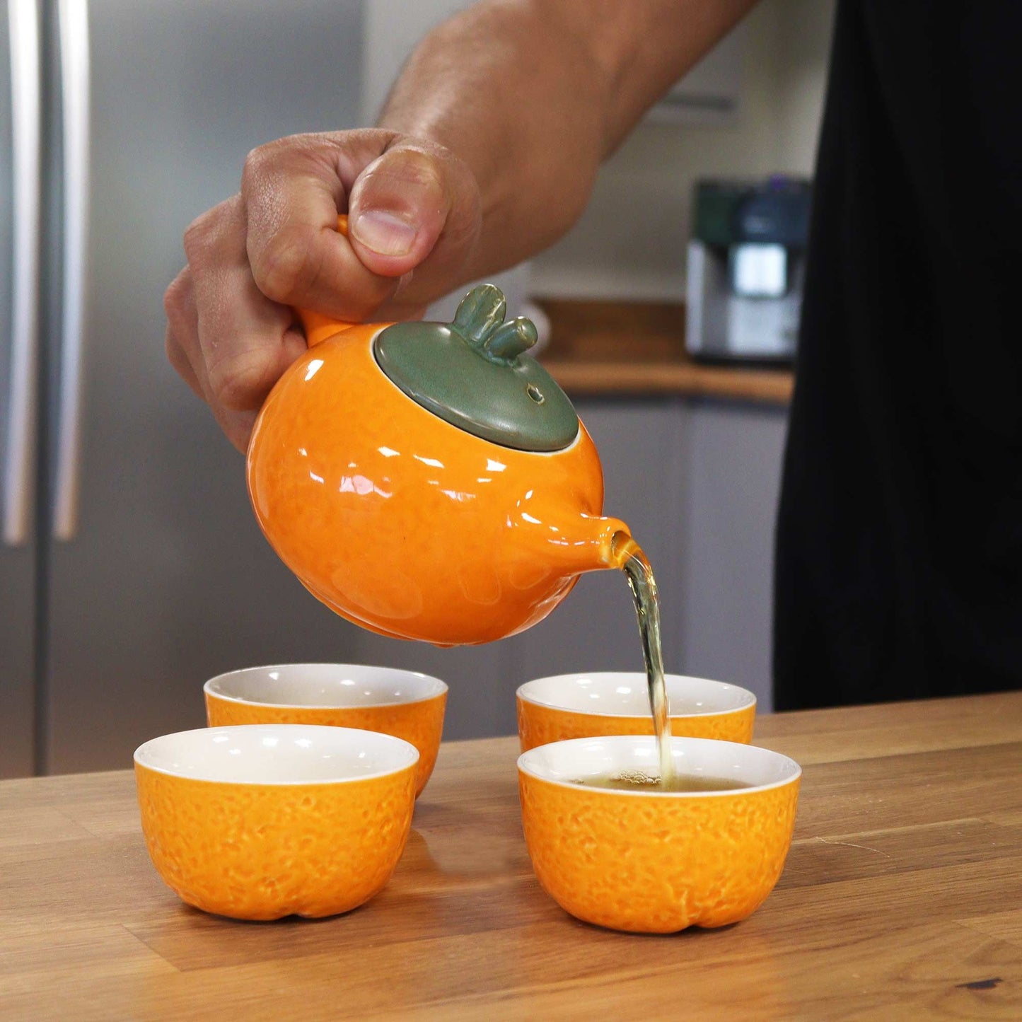 Set čajové konvice Herbal Orange – konvice a čtyři šálky