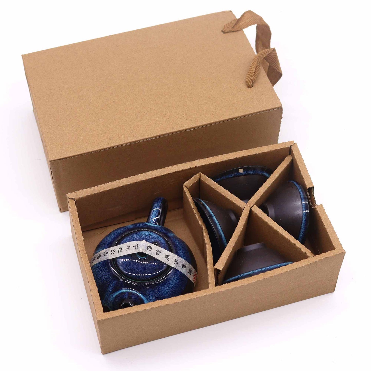 Set čajové konvice Herbal Blues – konvice a čtyři šálky