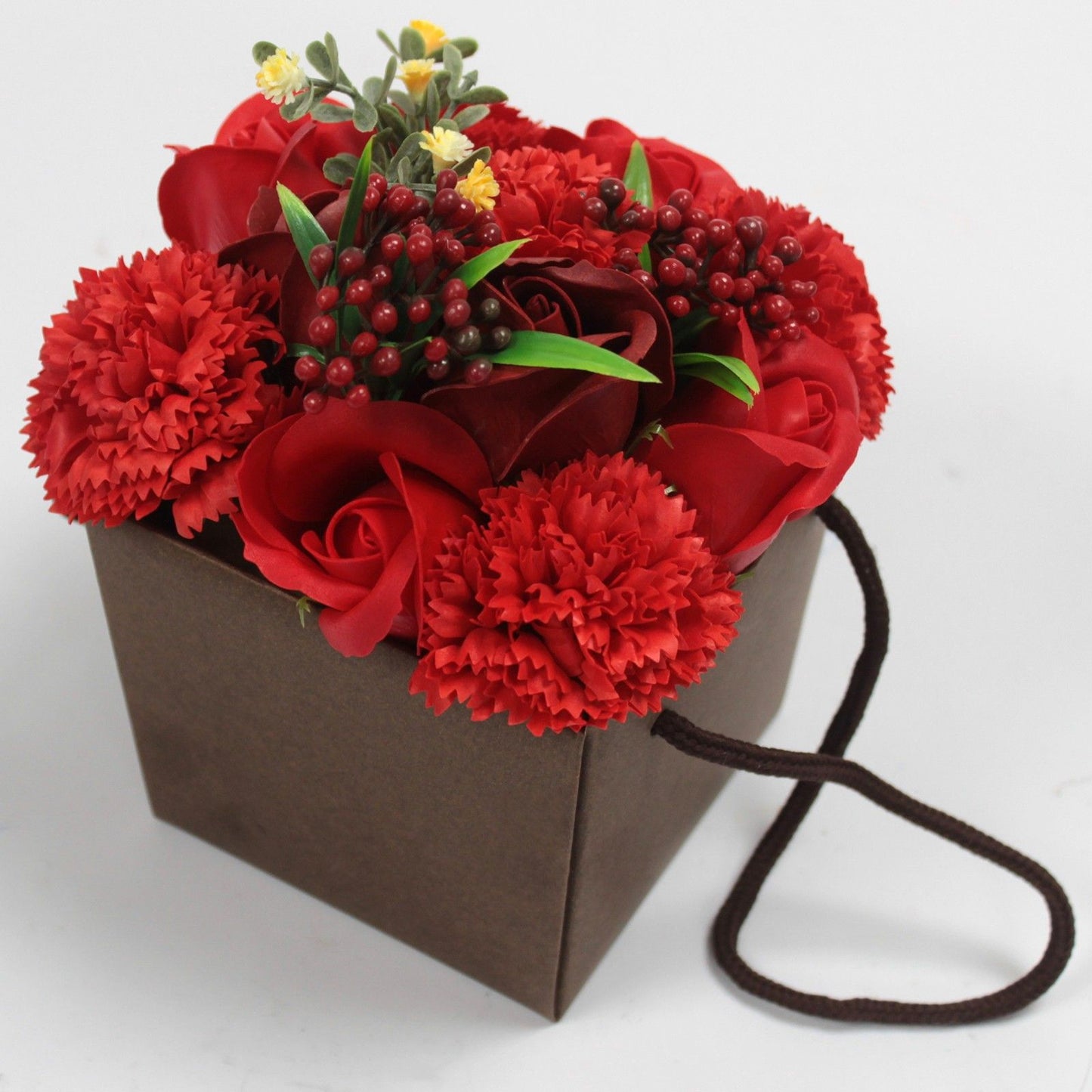 Soap Flower Bouqet - Red Rose & Carnation - Special