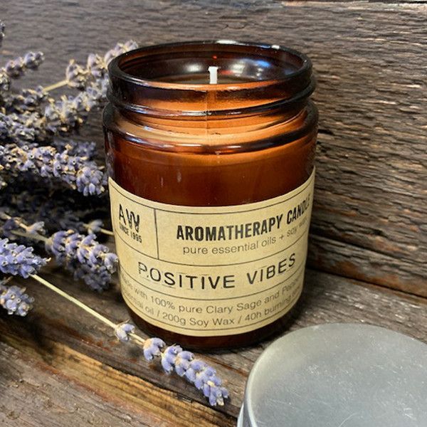 Aromaterapeutická sójová svíčka 200 g – Positive Vibes