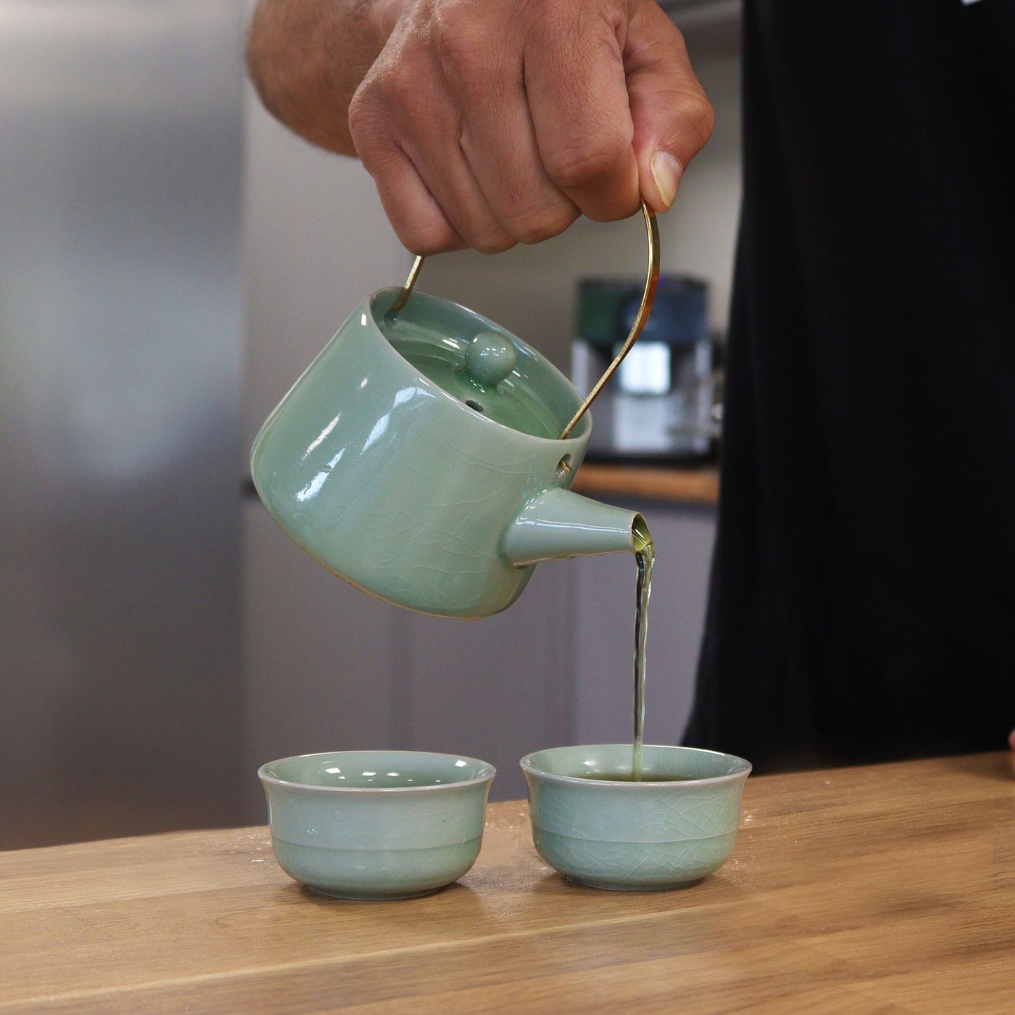 Set čajové konvice Herbal Jade – konvice a dva šálky