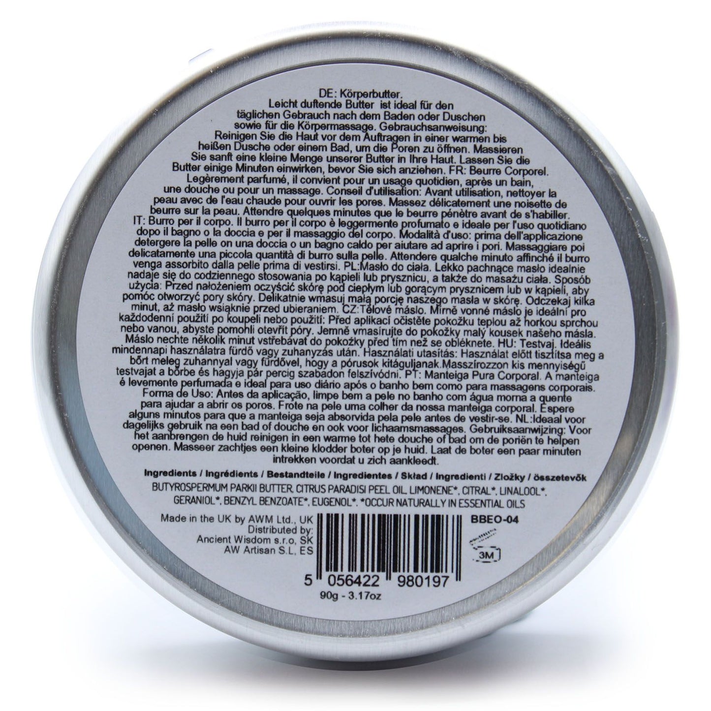 Aromaterapeutické bambucké máslo 90 g – grapefruit