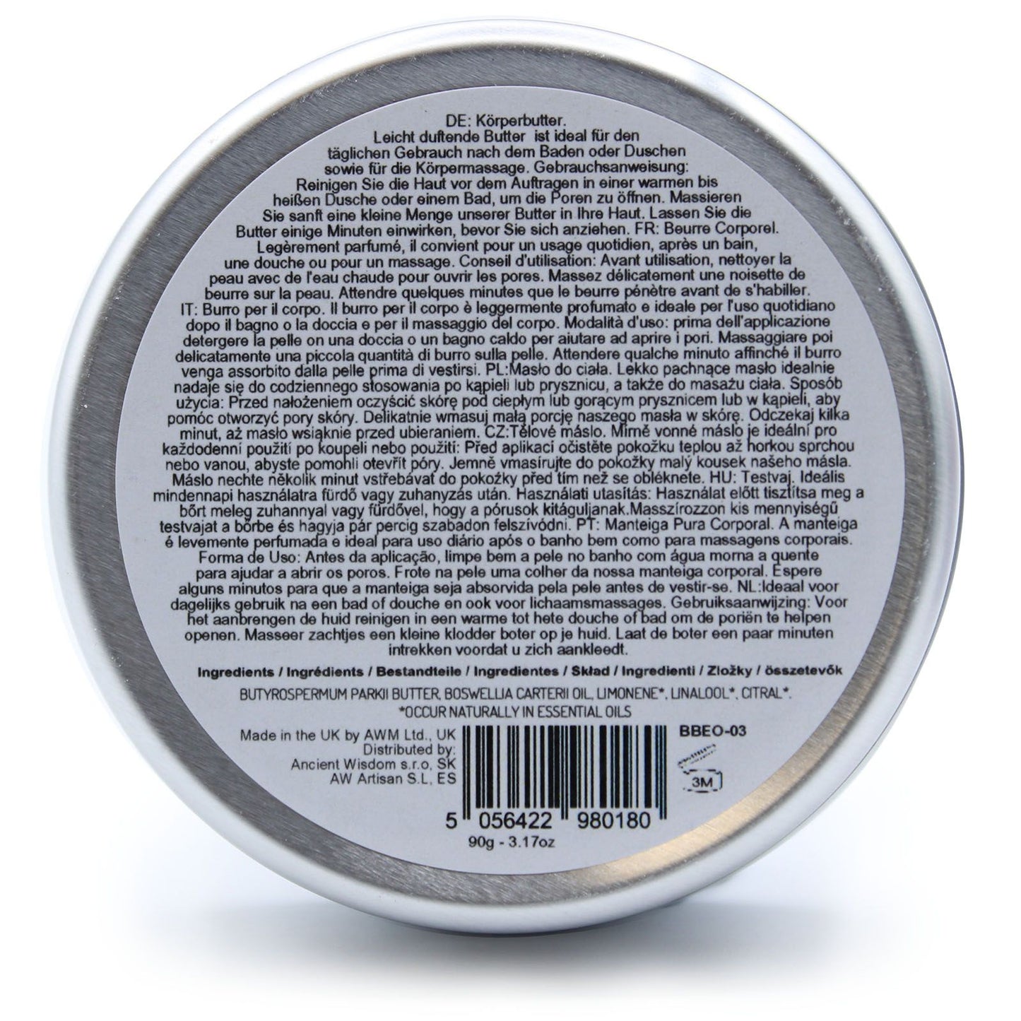 Aromaterapeutické bambucké máslo 90 g – kadidlo
