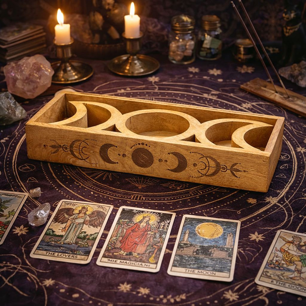 Podnos na tarot se stojánkem – Fáze měsíce