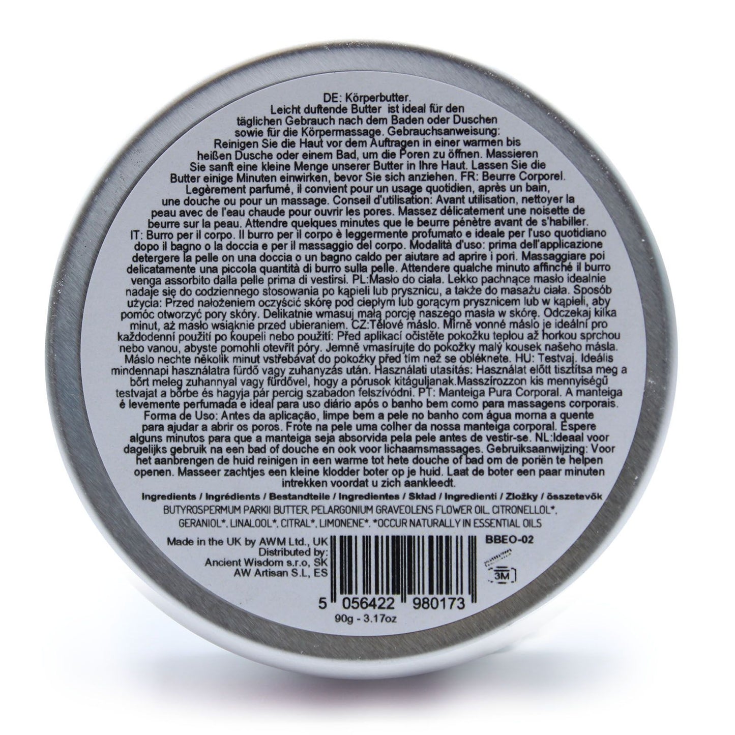 Aromaterapeutické bambucké máslo 90 g – geránium