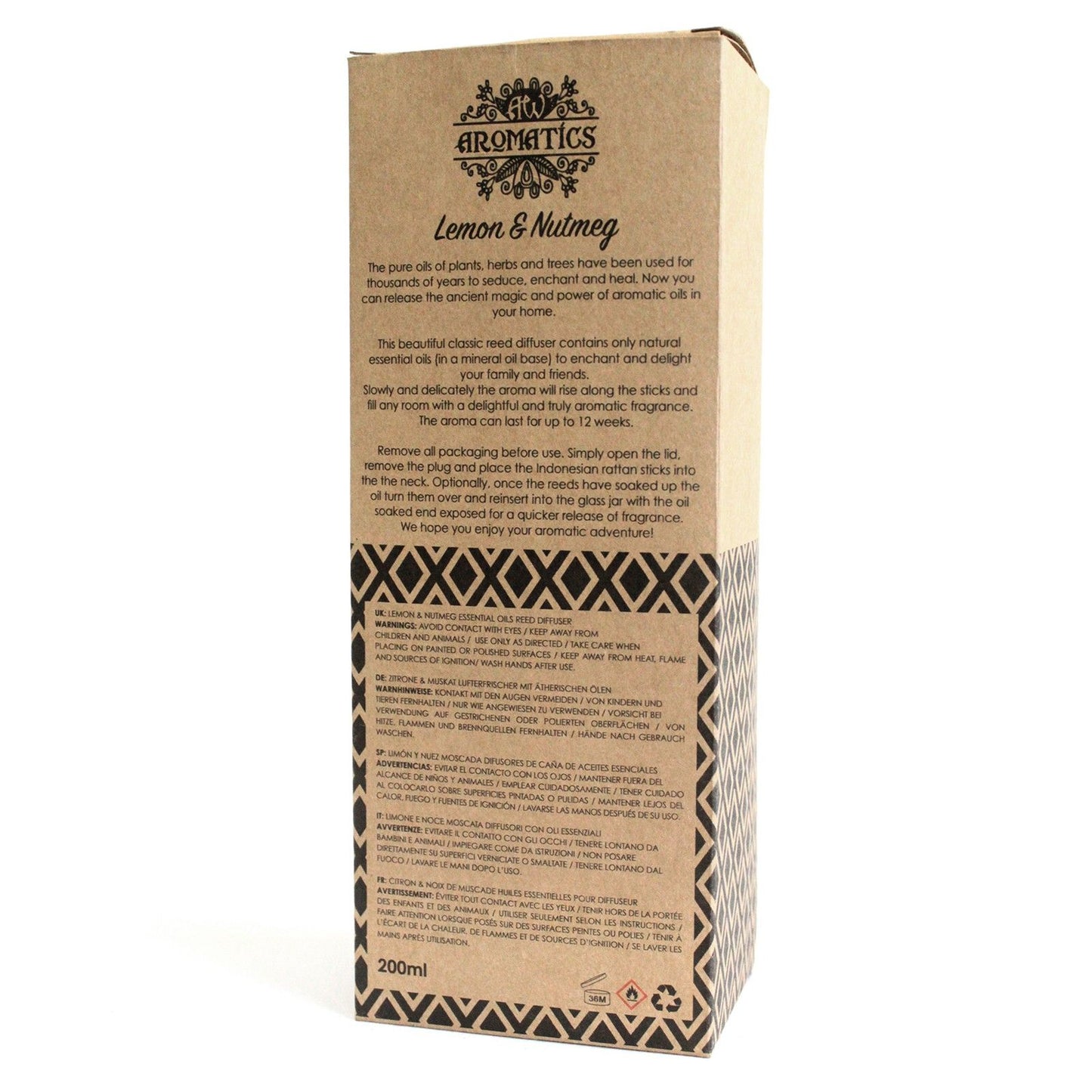 Aroma difuzér s esenciálními oleji Citron & Muškátový oříšek 200 ml
