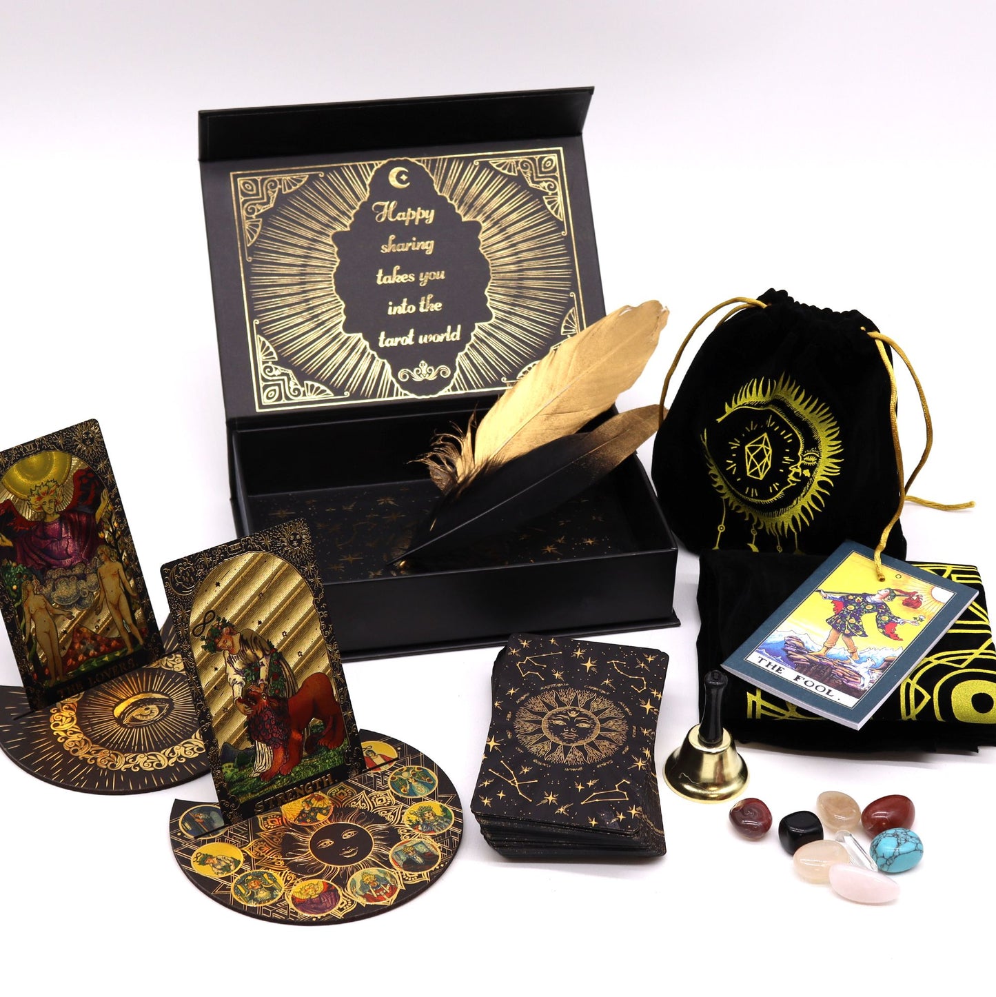 Tarot se zlatou fólií – Ať magie začne – dárková sada