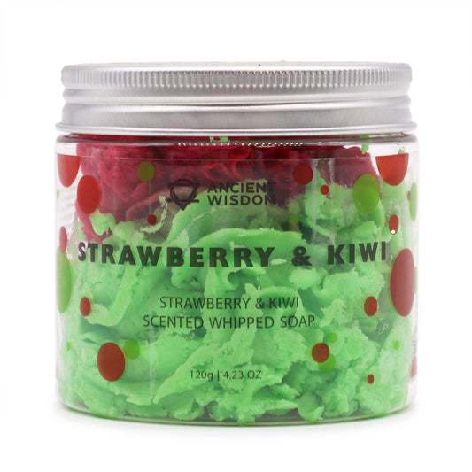 Šlehané krémové mýdlo Jahoda & kiwi, 120 g