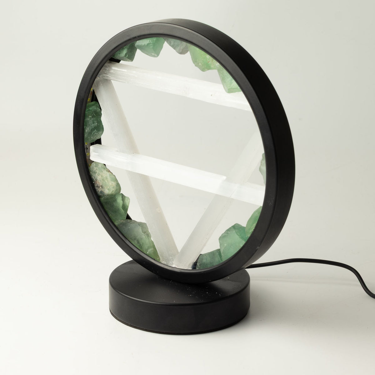Dekorativní lampa Halo – aventurín a selenit · Země