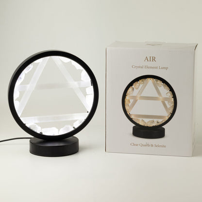 Dekorativní lampa Halo – křišťál a selenit · Vzduch