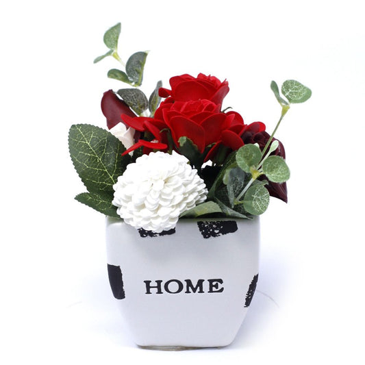 Bouquet Petite Flower Pot  - Rich Reds