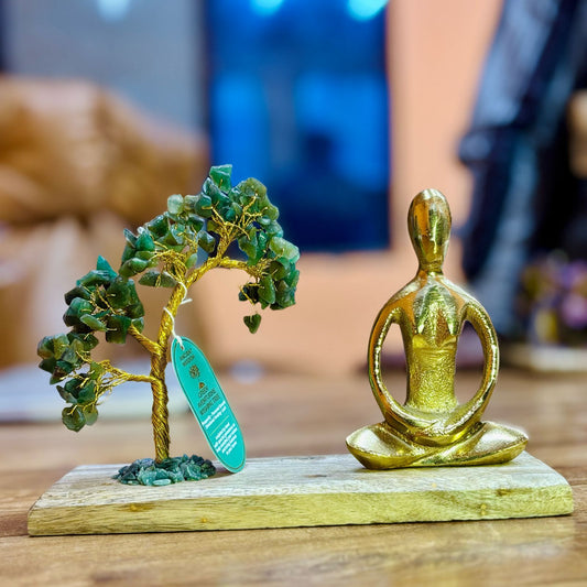 Minerální zahrádka – aventurín · Padmasana
