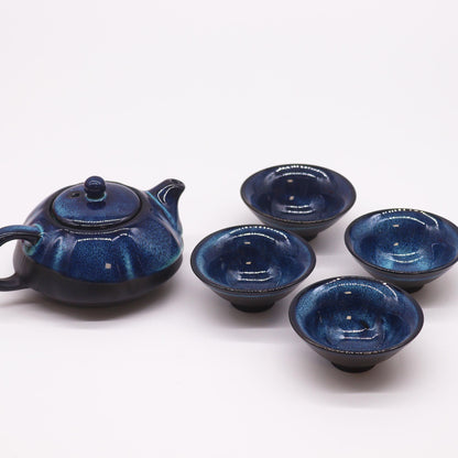 Set čajové konvice Herbal Blues – konvice a čtyři šálky