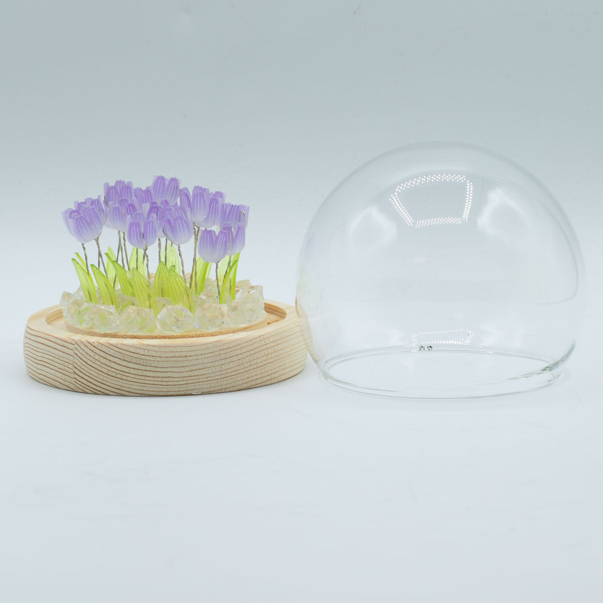 Světelná dekorace pod sklem – Tulipány · USB