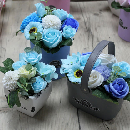 Bouquet Petite Flower Pot - Soothing Blues