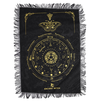 Podložka pro kyvadlo Ancient Witch – Můra · černá a zlatá
