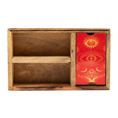 Krabička na tarot se třemi přihrádkami