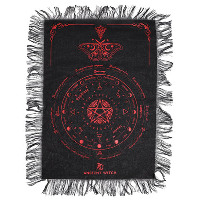 Podložka pro kyvadlo Ancient Witch – Můra · černá a červená