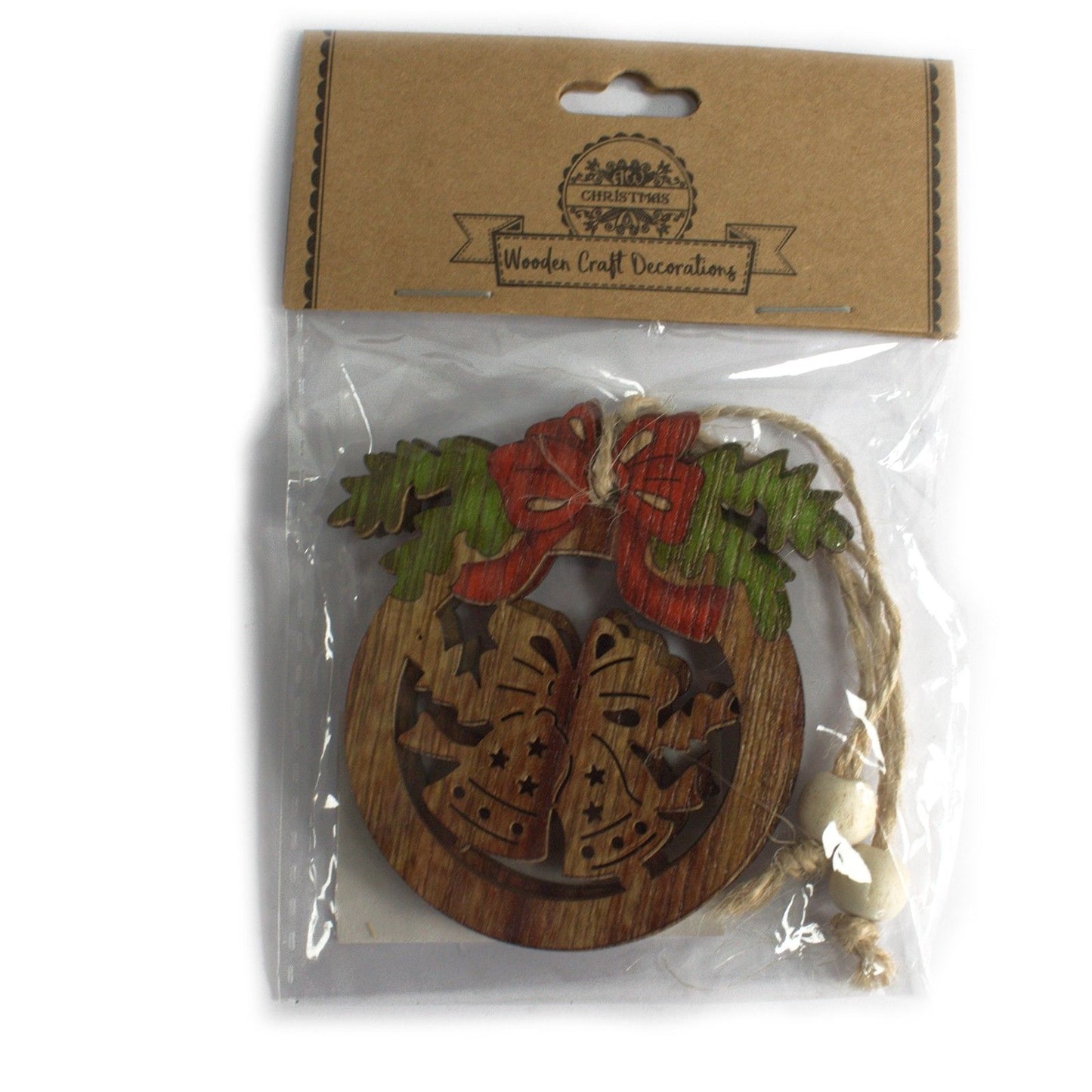 Balení 2 ks dřevěná vánoční dekorace – Vločka & Sněhulák