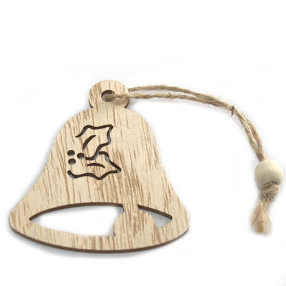 Balení 3 ks dřevěná vánoční dekorace – Zvonek