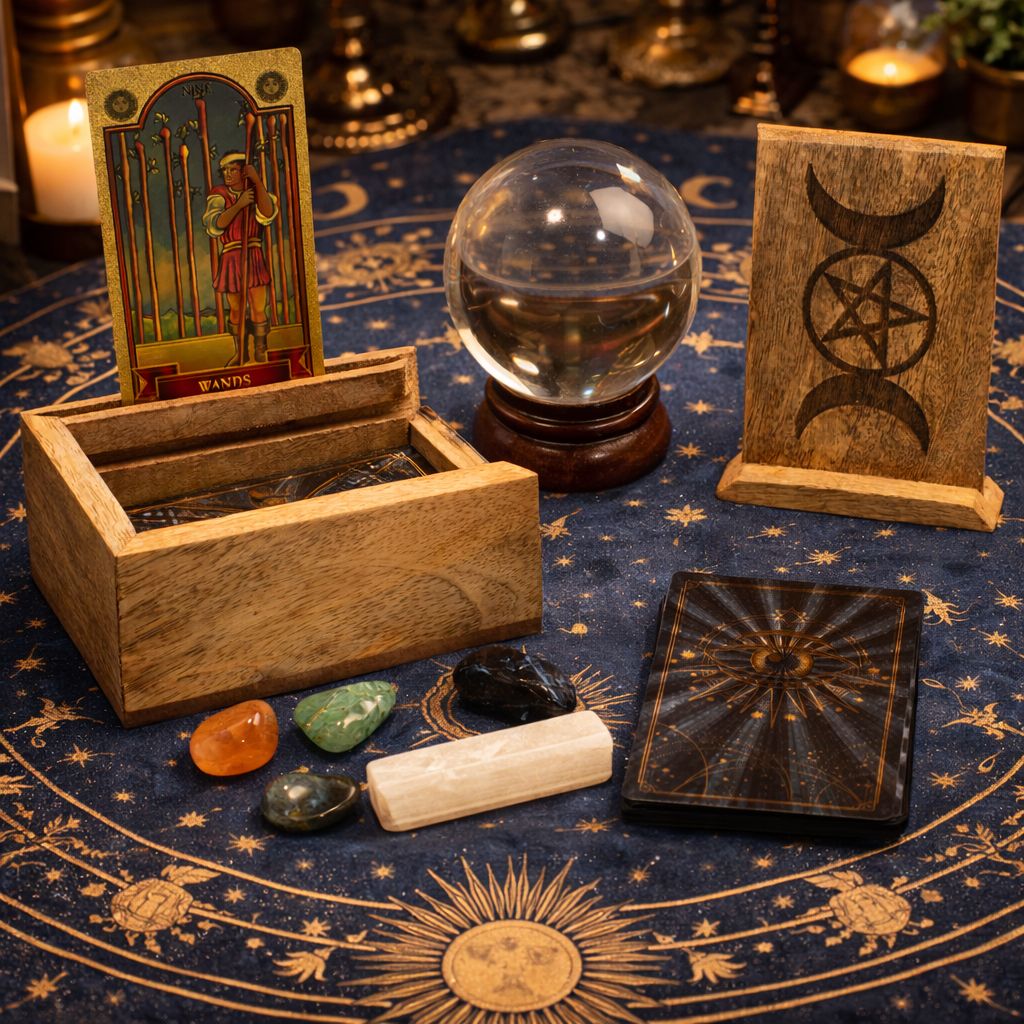 Malá krabička na tarot se stojánkem