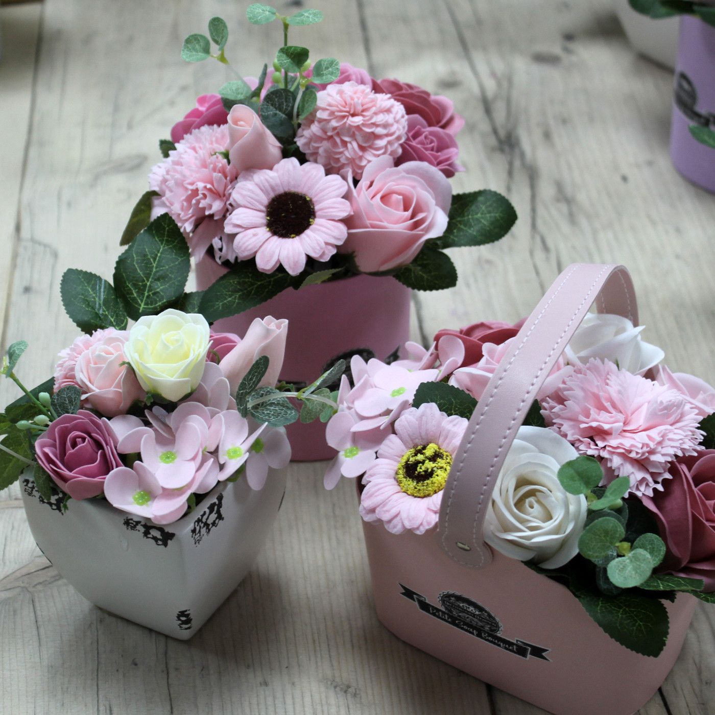 Bouquet Petite Gift Pot - Peaceful Pink