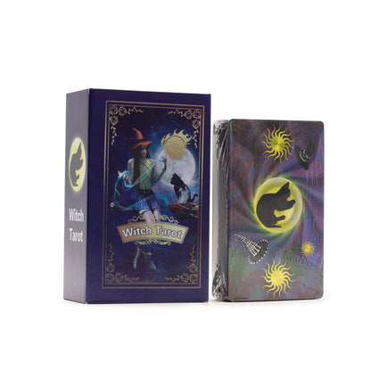 Tarotové karty Witch Tarot s příručkou – fialová