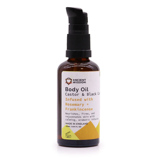 Organický tělový olej 50ml - rozmarýn a kadidlo