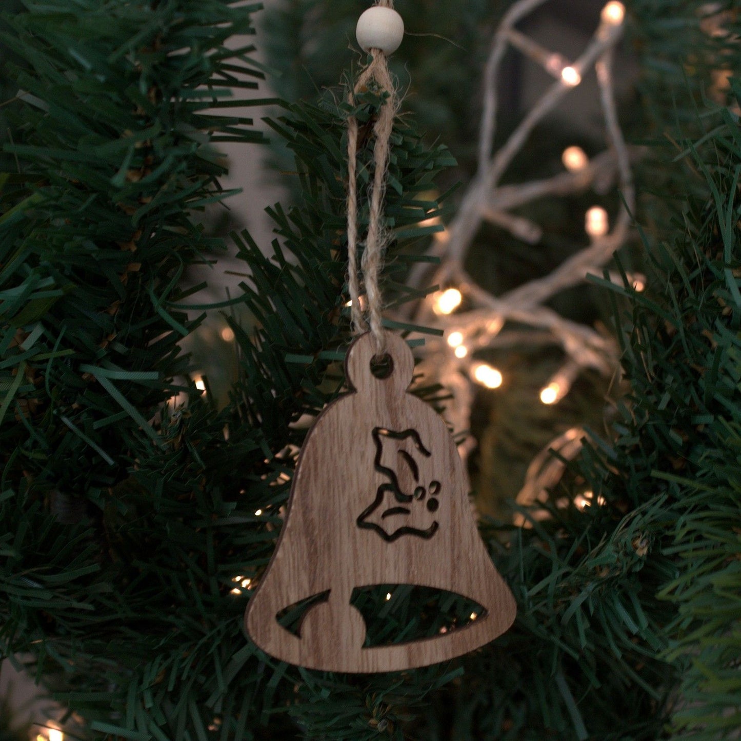 Balení 3 ks dřevěná vánoční dekorace – Zvonek