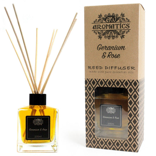 Aroma difuzér s esenciálními oleji Pelargonie & Růže 200 ml