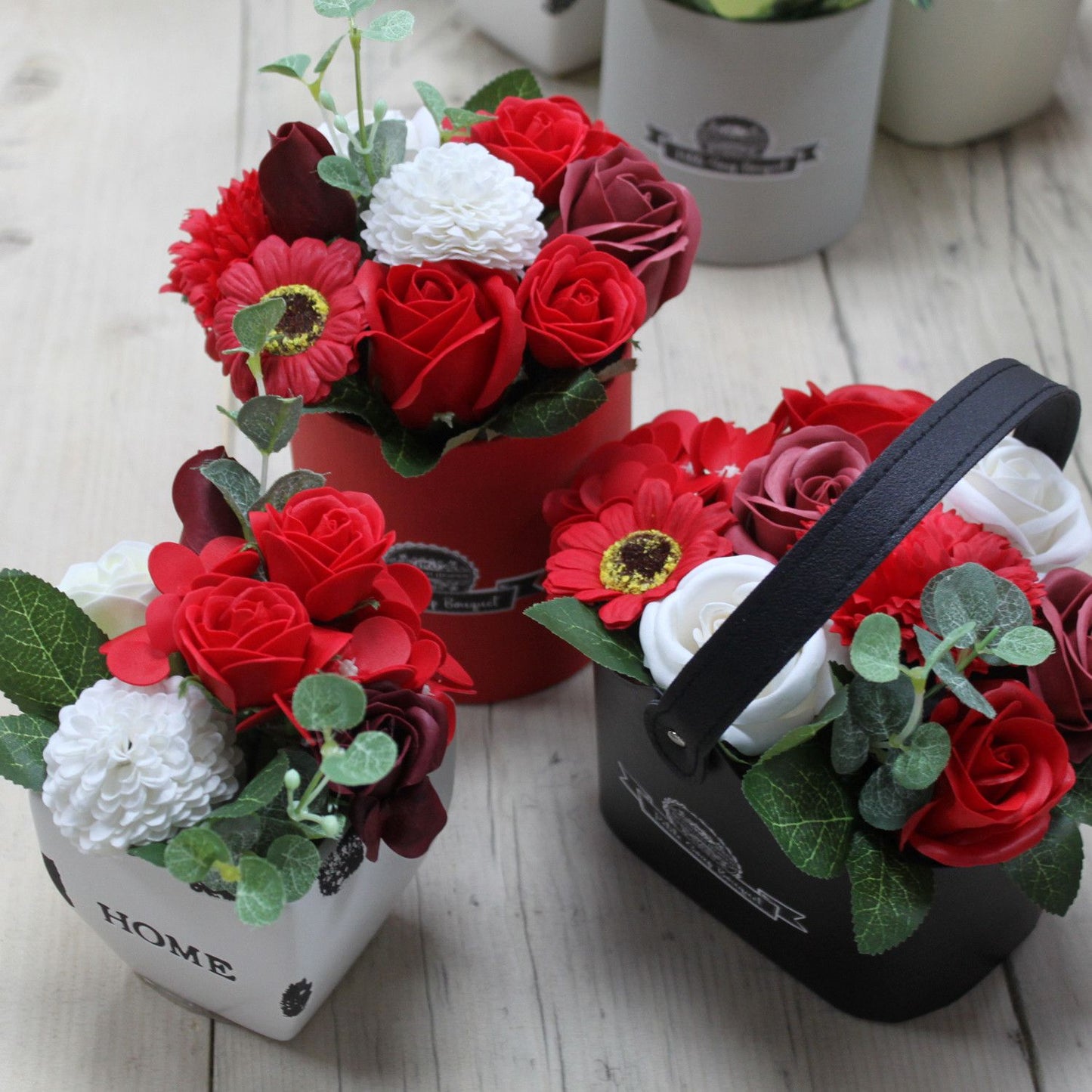 Bouquet Petite Gift Pot - Rich Reds