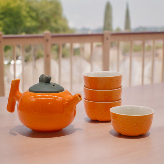 Set čajové konvice Herbal Orange – konvice a čtyři šálky