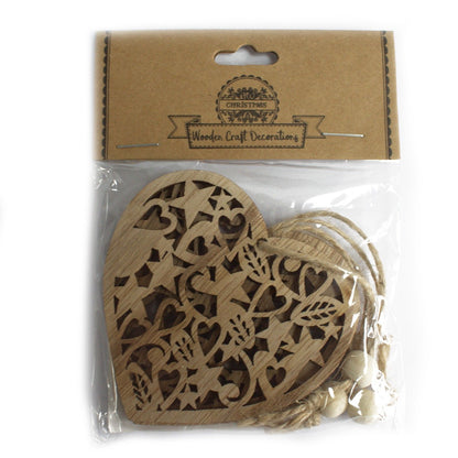 Balení 2 ks dřevěná vánoční dekorace – Xmas Santa Gift