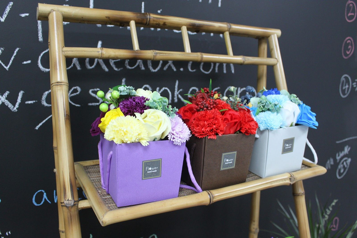 Soap Flower Bouqet - Blue Wedding - SPECIAL