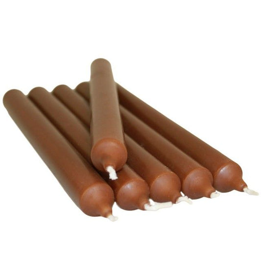 Hnědé stolní svíčky (100 ks)