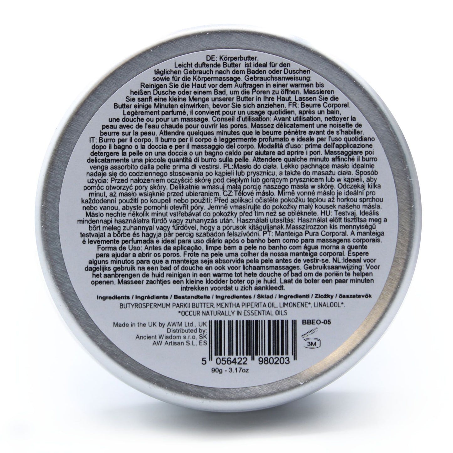 Aromaterapeutické bambucké máslo 90 g – máta peprná