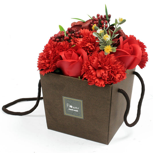 Soap Flower Bouqet - Red Rose & Carnation - Special