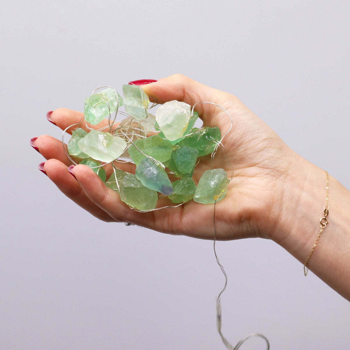 Světelný řetěz s minerály – Crystal Jade