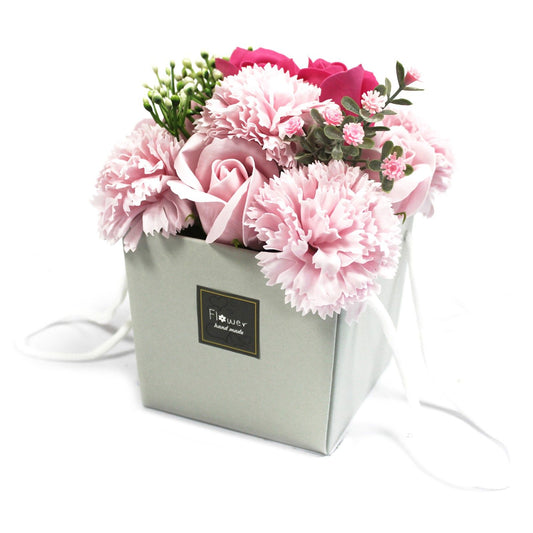 Soap Flower Bouqet - Pink Rose & Carnation - SPECIAL