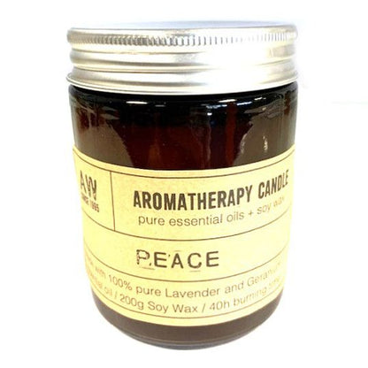 Aromaterapeutická sójová svíčka 200 g – Peace