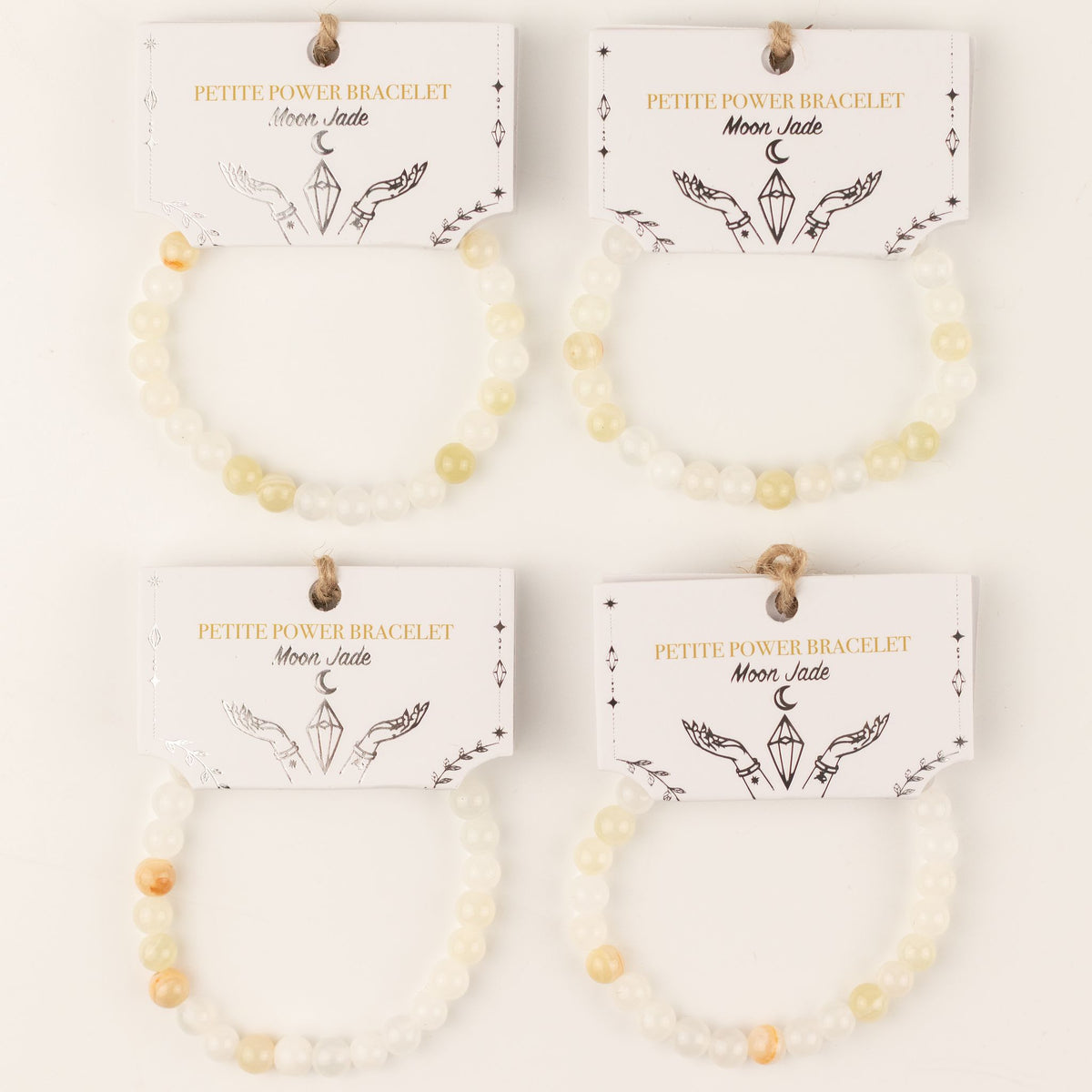 Jemný minerální náramek Petite – Moon Jade