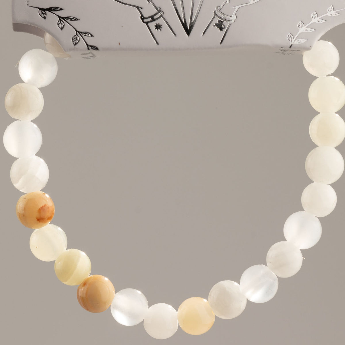 Jemný minerální náramek Petite – Moon Jade