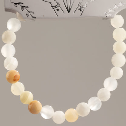 Jemný minerální náramek Petite – Moon Jade