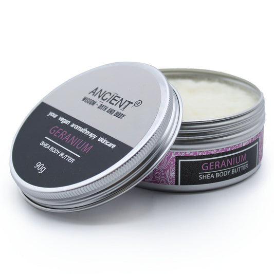 Aromaterapeutické bambucké máslo 90 g – geránium