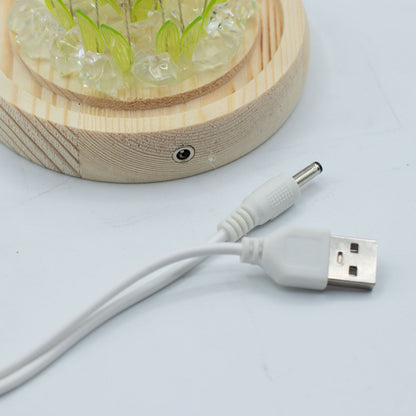 Světelná dekorace pod sklem – Slunečnice · USB