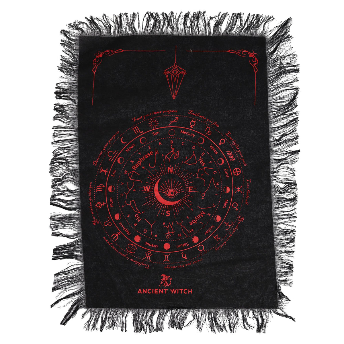 Podložka pro kyvadlo Ancient Witch – Oko · černá a červená